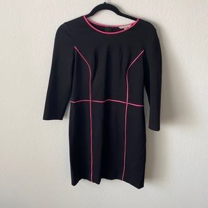 Banana Republic Petite Black and Pink Dress